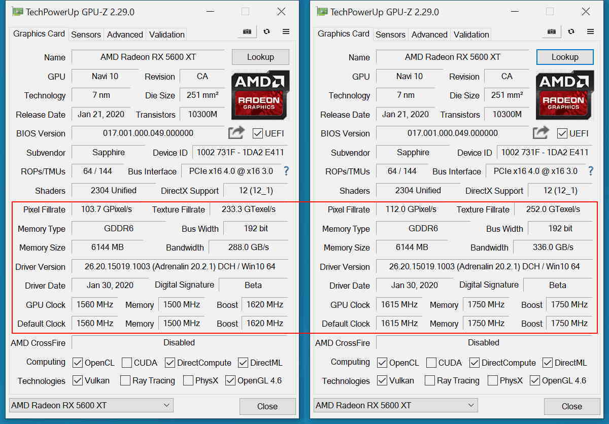 sapphire pulse radeon rx5600xt gpuz ndtv radeon