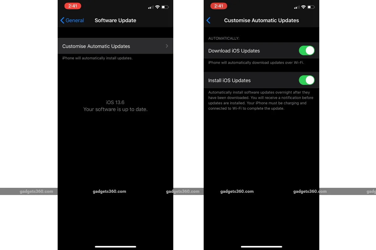 ios 13 6 automatic updates screenshots gadgets 360 iOS 13.6