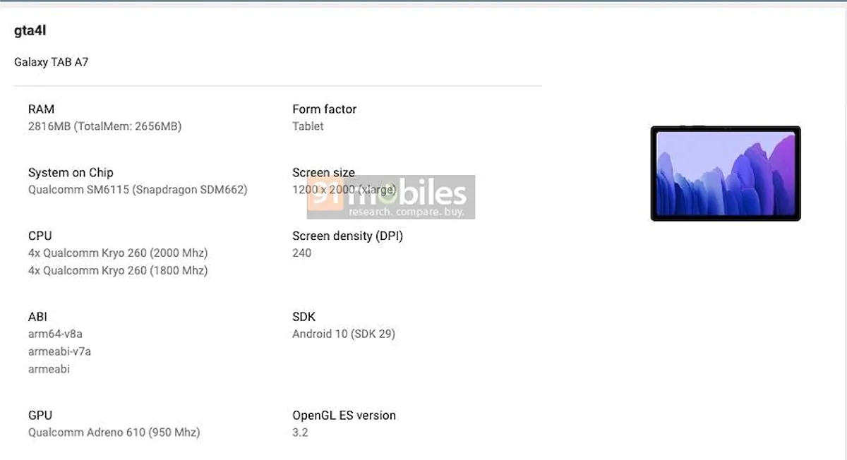 samsung galaxy tab a7 2020 google play console Samsung Galaxy Tab A7