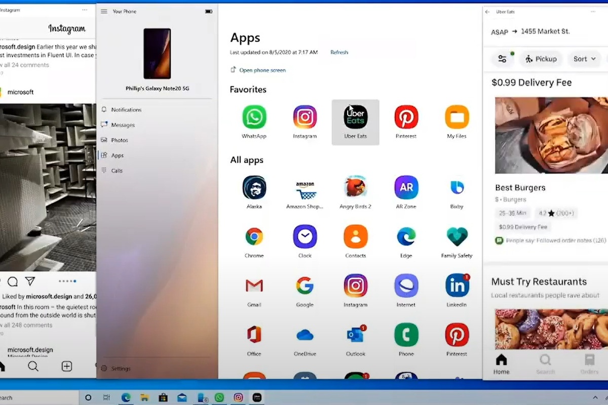 Microsoft, Samsung show how you'll pin Android apps to your Windows taskbar